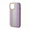 iLike custodia in pelle con diamanti per Apple iPhone 15 Pro Max rosa sabbia