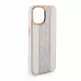 iLike custodia in pelle con diamanti per Apple iPhone 15 Pro Max bianco