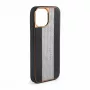 iLike custodia in pelle con diamanti per Apple iPhone 15 Pro Max nero