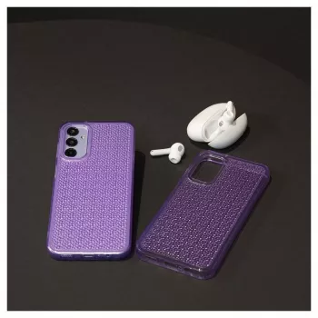 iLike custodia in silicone Shine trasparente per Samsung Galaxy A14 5G viola