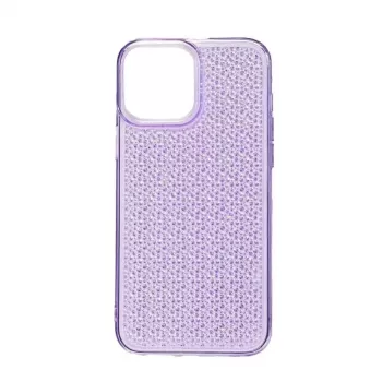iLike custodia in silicone Shine trasparente per Apple iPhone 14 viola