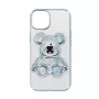 iLike Apple iPhone 14 Custodia in silicone Print Desire Bear argento