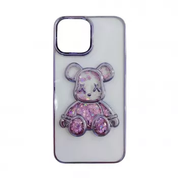 iLike Apple iPhone 14 Custodia in silicone Print Desire Bear viola
