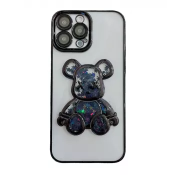 iLike Apple iPhone 14 Pro Custodia in silicone Print Desire Bear nero