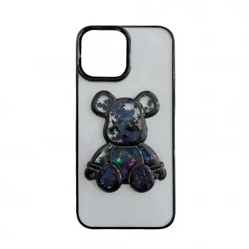 iLike Apple iPhone 15 Custodia in silicone Print Desire Bear nero
