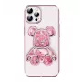 iLike Apple iPhone 15 Pro Custodia in silicone Print Desire Bear rosa
