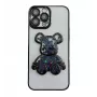 iLike Apple iPhone 15 Pro Custodia in silicone Print Desire Bear nero