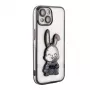 iLike Apple iPhone 14 Custodia in silicone Print Desire Rabbit nero