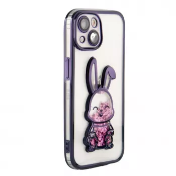 iLike Apple iPhone 14 Custodia in silicone Print Desire Rabbit viola