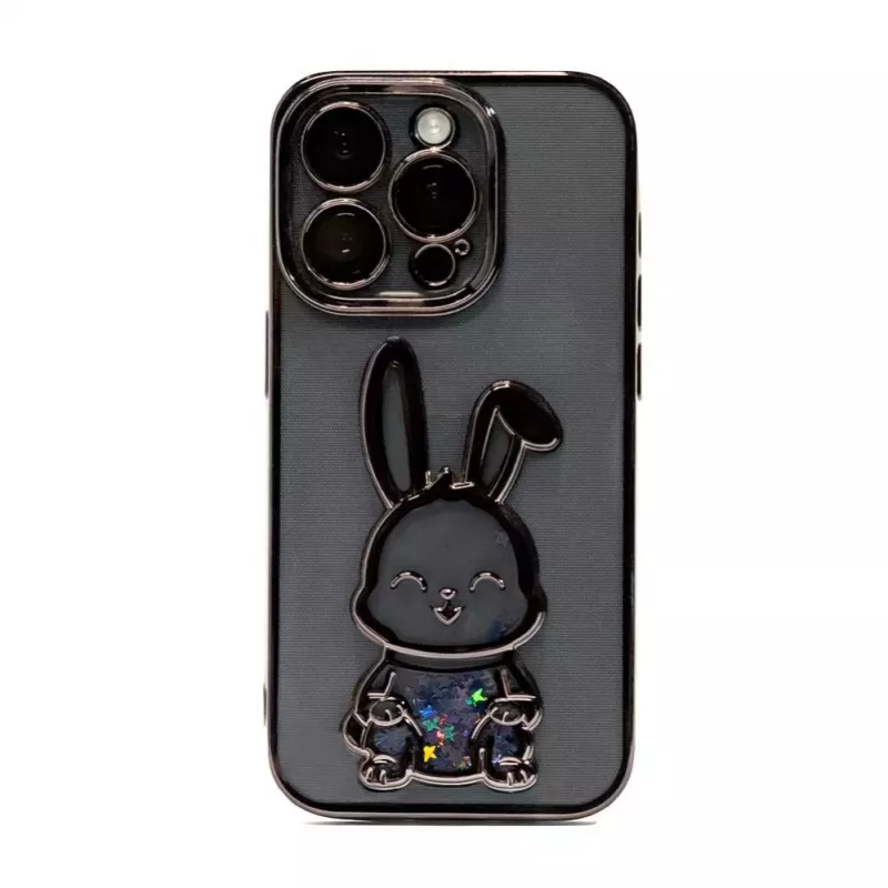 iLike Apple iPhone 14 Pro Custodia in silicone Print Desire Rabbit nero