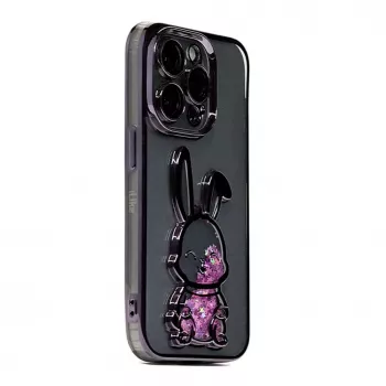 iLike Apple iPhone 14 Pro Max Custodia in silicone Print Desire Rabbit viola