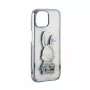 iLike Apple iPhone 15 Pro Custodia in silicone Print Desire Rabbit blu