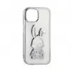 iLike Apple iPhone 15 Pro Custodia in silicone Print Desire Rabbit argento