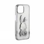 iLike Apple iPhone 15 Pro Custodia in silicone Print Desire Rabbit argento