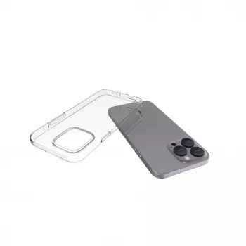 Evelatus Apple iPhone 15 Pro Max Custodia in silicone trasparente 1,5mm TPU
