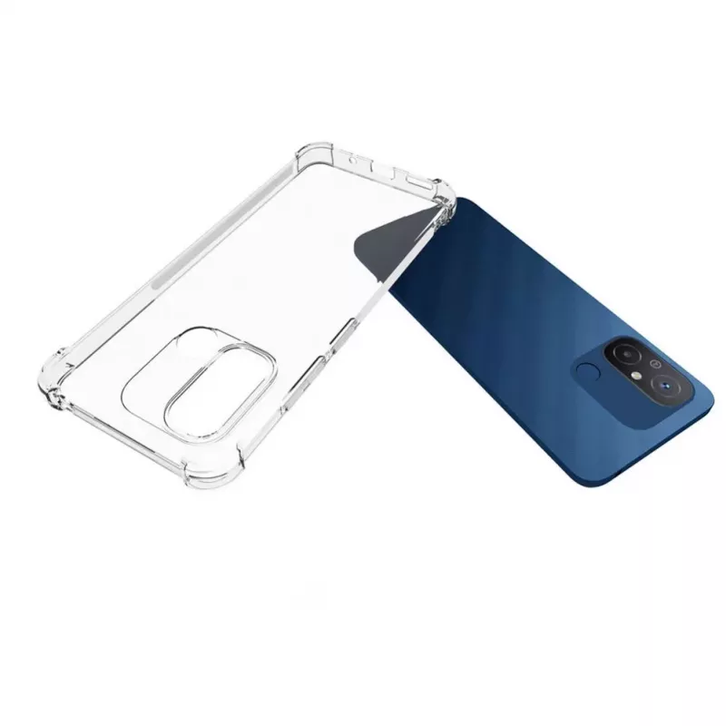 Evelatus Xiaomi Redmi 12C Custodia in silicone militare antishock trasparente