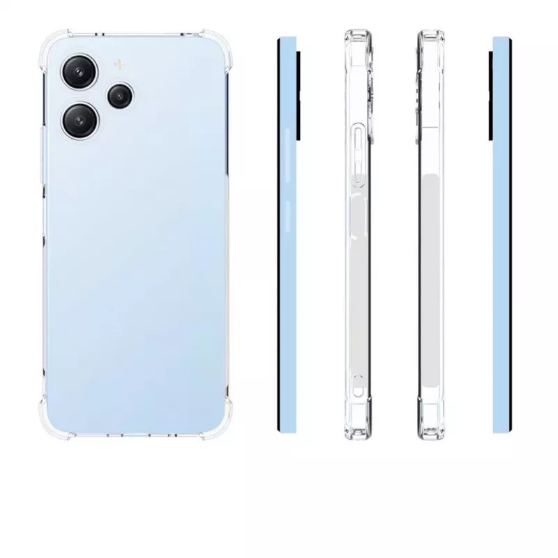 Evelatus Xiaomi Redmi 12 Custodia in silicone militare antishock trasparente