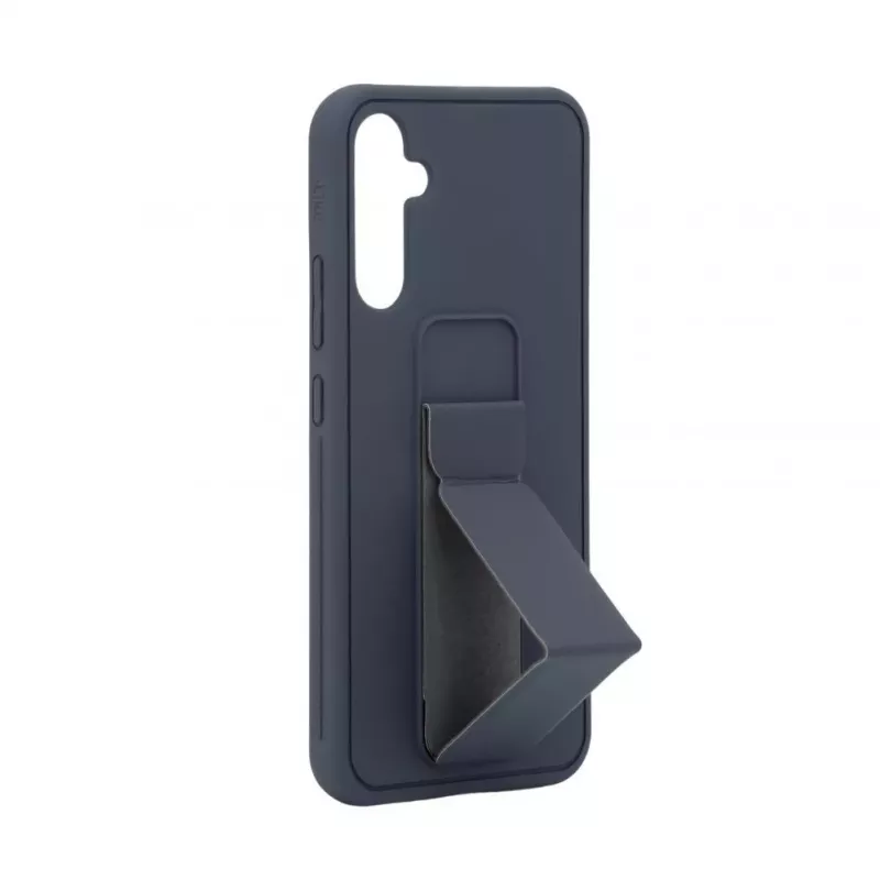 iLike Samsung Galaxy A34 5G Custodia in silicone con supporto blu