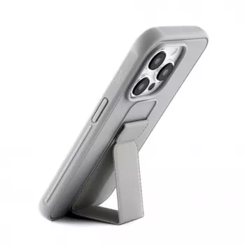 iLike Apple iPhone 15 Pro custodia in silicone con supporto argento