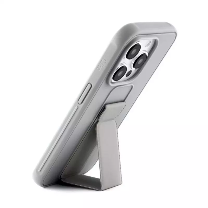 iLike Apple iPhone 15 Pro custodia in silicone con supporto argento