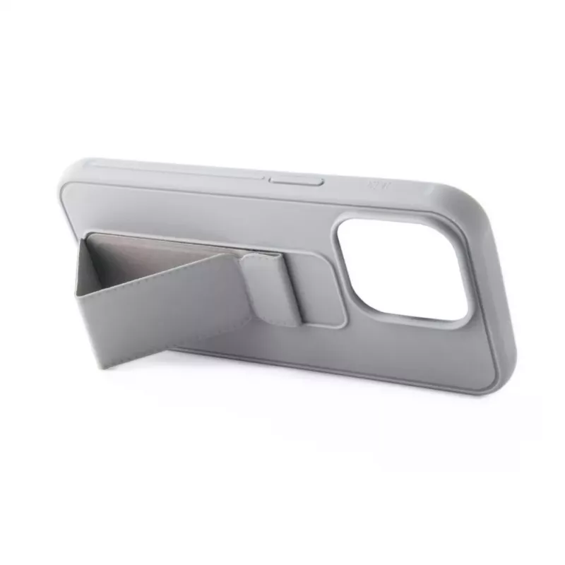 iLike Apple iPhone 15 Plus custodia in silicone con supporto argento