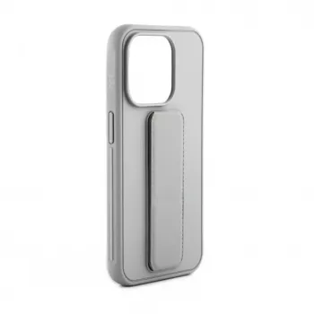 iLike Apple iPhone 15 Plus custodia in silicone con supporto argento