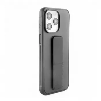 iLike Apple iPhone 15 Pro Max custodia in silicone con supporto nero