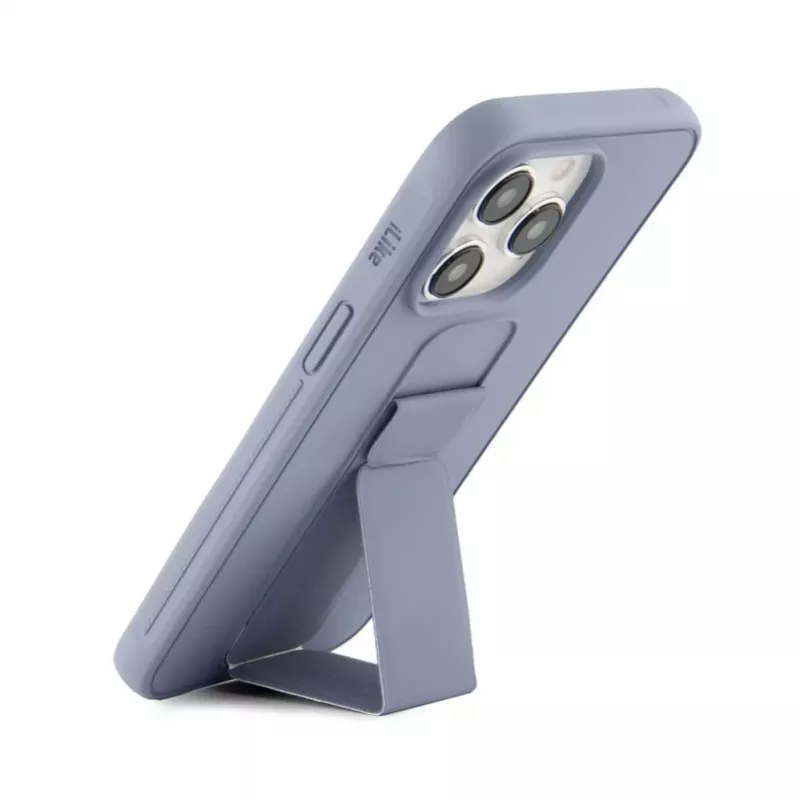 iLike Apple iPhone 15 Pro Max custodia in silicone con supporto viola