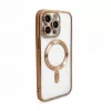 iLike Apple iPhone 15 Pro custodia TPU Electroplate compatibile MagSafe trasparente oro