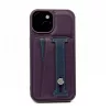 iLike Apple iPhone 13 custodia con tasca in pelle e supporto viola