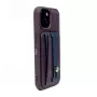 iLike Apple iPhone 14 custodia con tasca in pelle e supporto viola