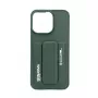 iLike Apple iPhone 15 Pro custodia in pelle con tasca nascosta e supporto verde