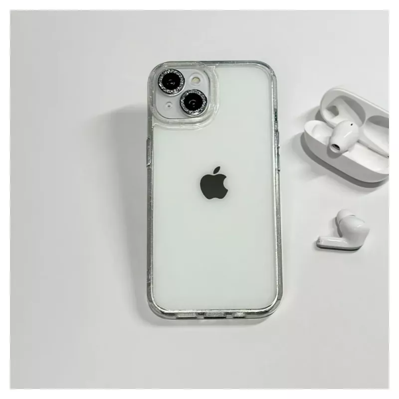 iLike Apple iPhone 14 Stars Lens Cover in acrilico bianco