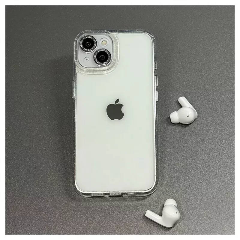 iLike Apple iPhone 14 Stars Lens Cover in acrilico bianco