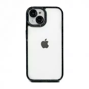 iLike Apple iPhone 15 Stars Lens Cover in acrilico nero