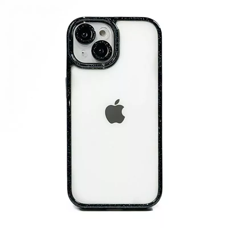 iLike Apple iPhone 15 Stars Lens Cover in acrilico nero