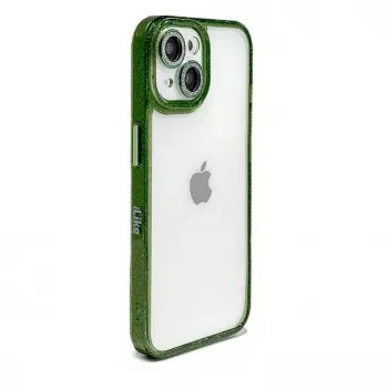 iLike Apple iPhone 15 Pro Stars Lens Cover in acrilico verde