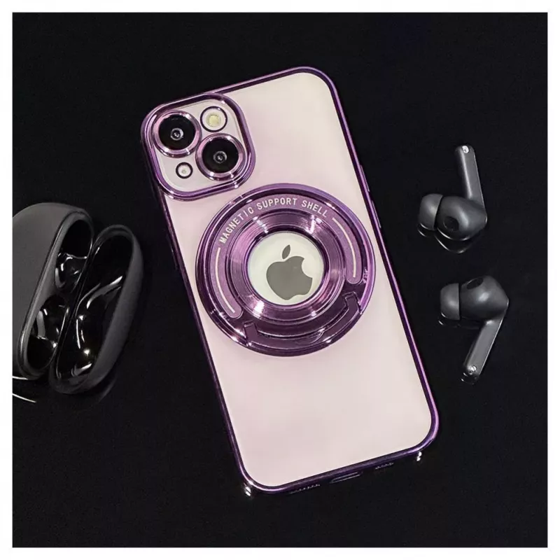 iLike Apple iPhone 14 IH MagSafe Hidden Stand Cover lilla