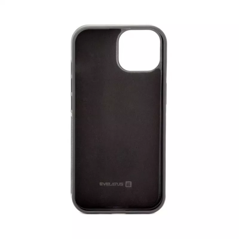 Evelatus Apple iPhone 15 custodia con tasca magnetica e zip design nero