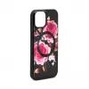 Evelatus Apple iPhone 15 custodia in pelle con zip design fiore nero