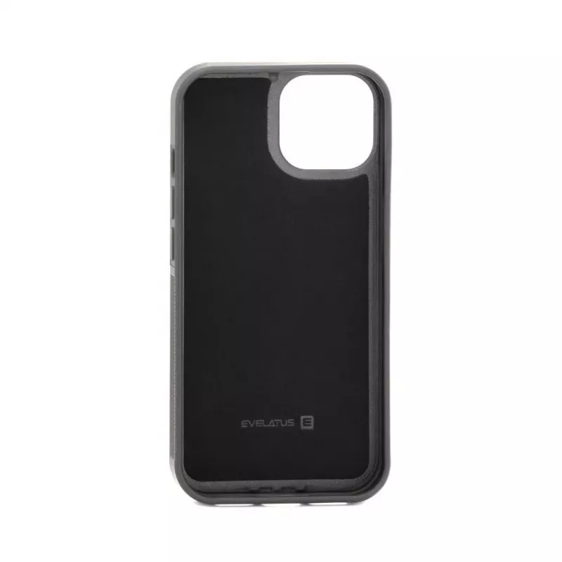 Evelatus Apple iPhone 15 custodia in pelle con zip design fiore nero
