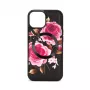 Evelatus Apple iPhone 15 custodia in pelle con zip design fiore nero