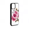 Evelatus Apple iPhone 15 custodia in pelle con zip design fiore bianco