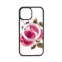 Evelatus Apple iPhone 15 custodia in pelle con zip design fiore bianco