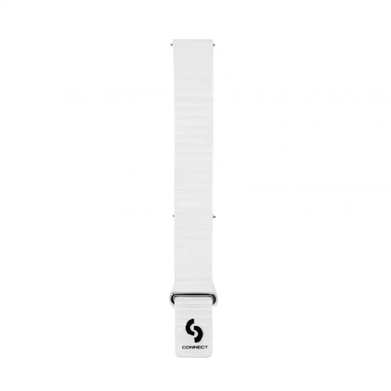 Connect 20mm cinturino magnetico in pelle-silicone Loop Flat Head (130mm M/L) bianco
