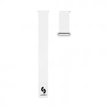 Connect 20mm cinturino magnetico in pelle-silicone Loop Flat Head (130mm M/L) bianco
