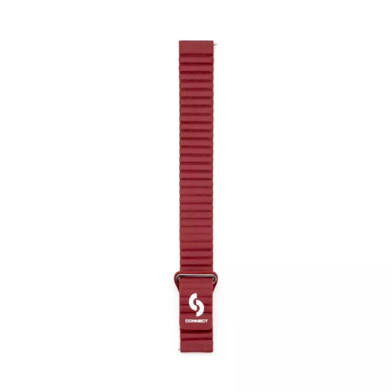 Connect 20mm cinturino magnetico in pelle-silicone Loop Flat Head (130mm M/L) rosso vino