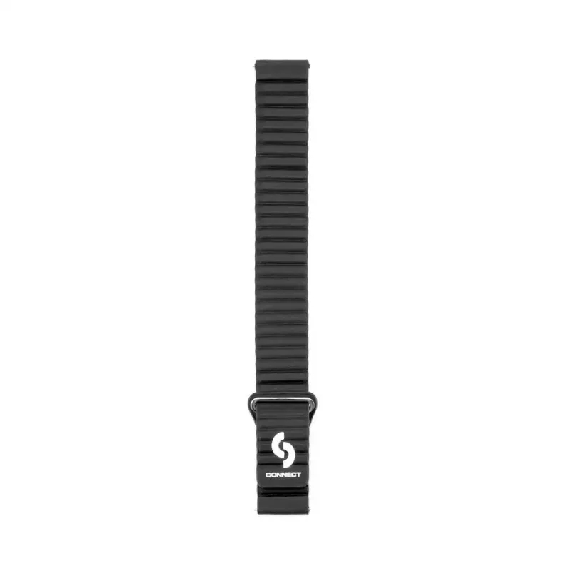 Connect 22mm cinturino magnetico in pelle-silicone Loop Flat Head (130mm M/L) nero