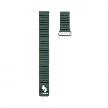 Connect 22mm cinturino magnetico in pelle-silicone Loop Flat Head (130mm M/L) Forest Green