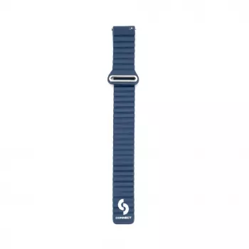 Connect 22mm cinturino magnetico in pelle-silicone Loop Flat Head per orologio (130mm M/L) Midnight Blue